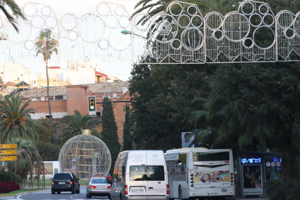 Luces de Navidad en el Centro de Málaga.