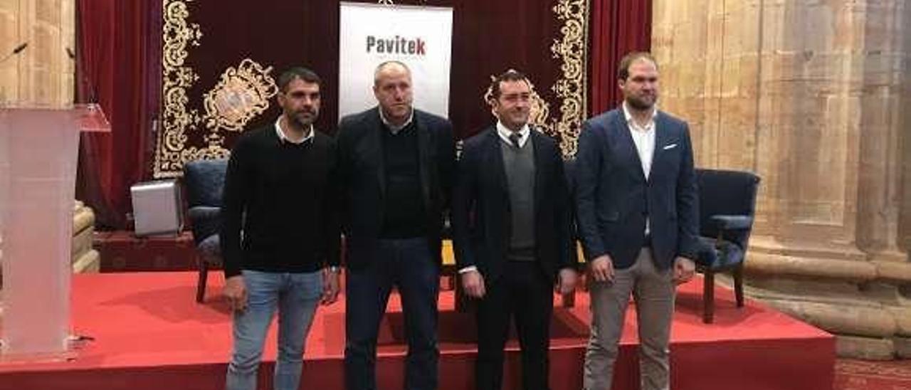 Por la izquierda, Óscar Pereiro, Juan Manuel del Río, Alberto Fernández y Rubén Palomo.