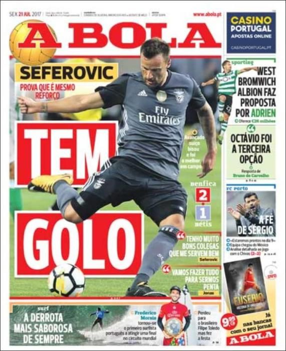 Las portadas deportivas del viernes 21 de julio