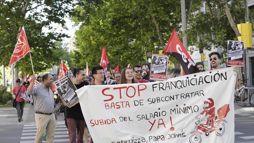 La mayoría de los repartidores de Telepizza secunda la huelga