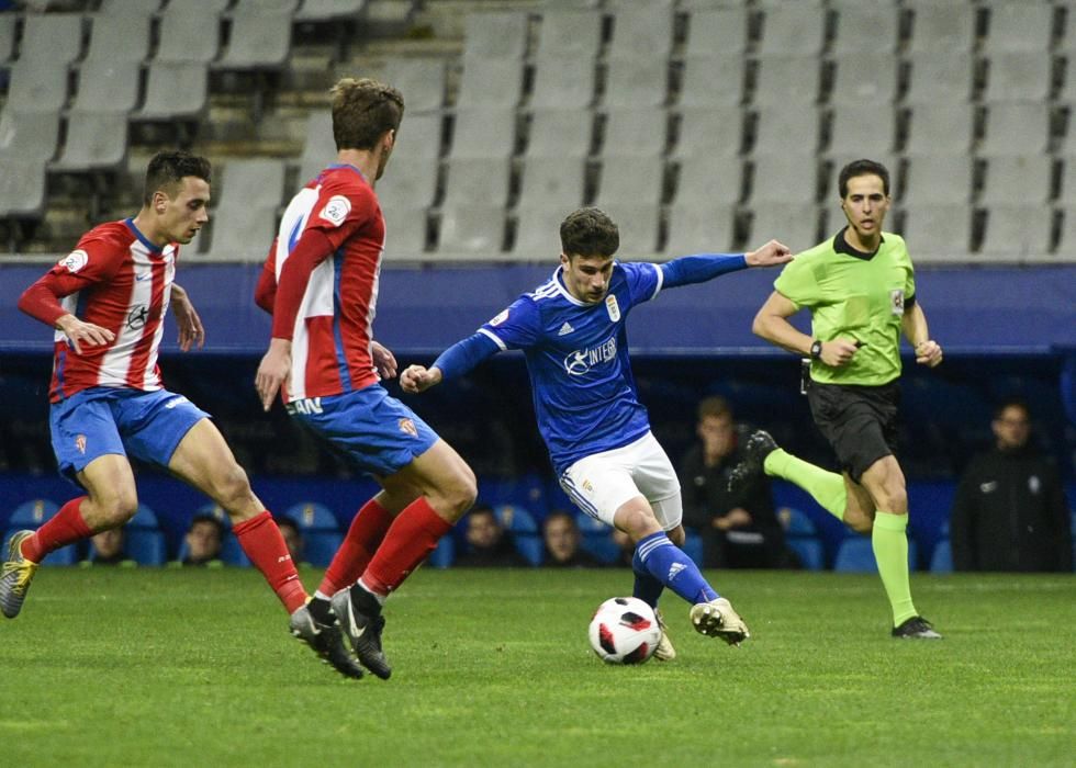 Derbi de filiales entre el Oviedo y el Sporting B