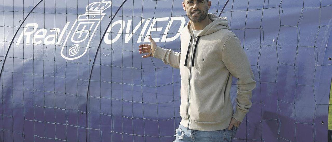 Rodri, ayer, en El Requexón, tras el entrenamiento.