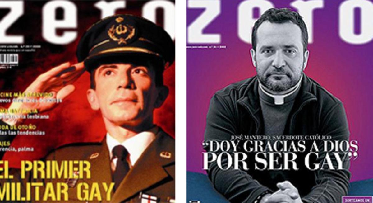 Dues de les portades més sonades de la revista ’Zero’, la del tinent coronel José María Sánchez Silva i el sacerdot José Mantero. Dues de les portades més sonades de la revista ’Zero’, la del tinent coronel José María Sánchez Silva i el sacerdot José Mantero.