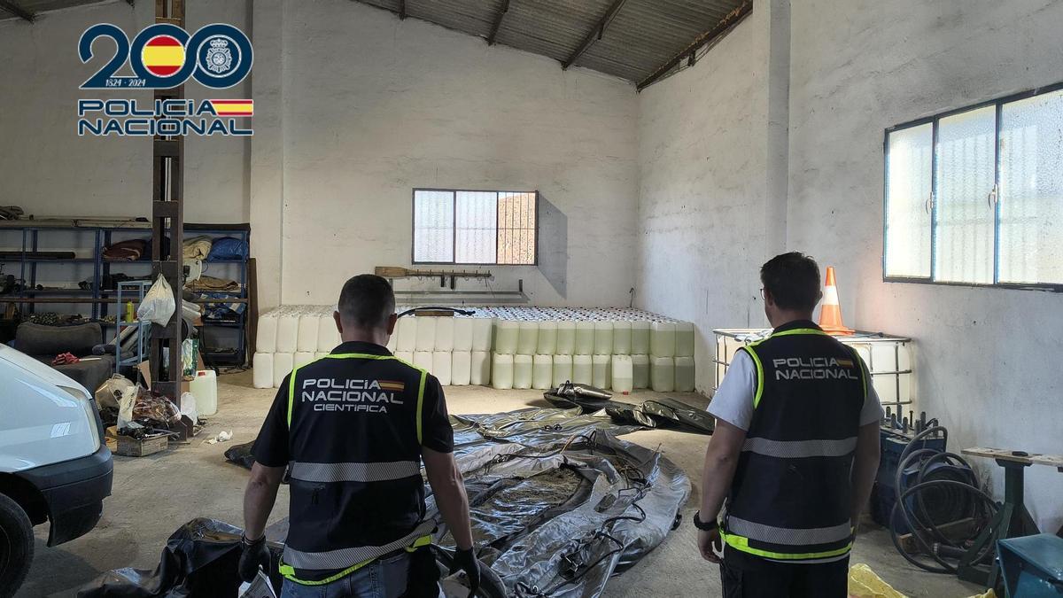 Interior de la nave donde se han producido los hechos.