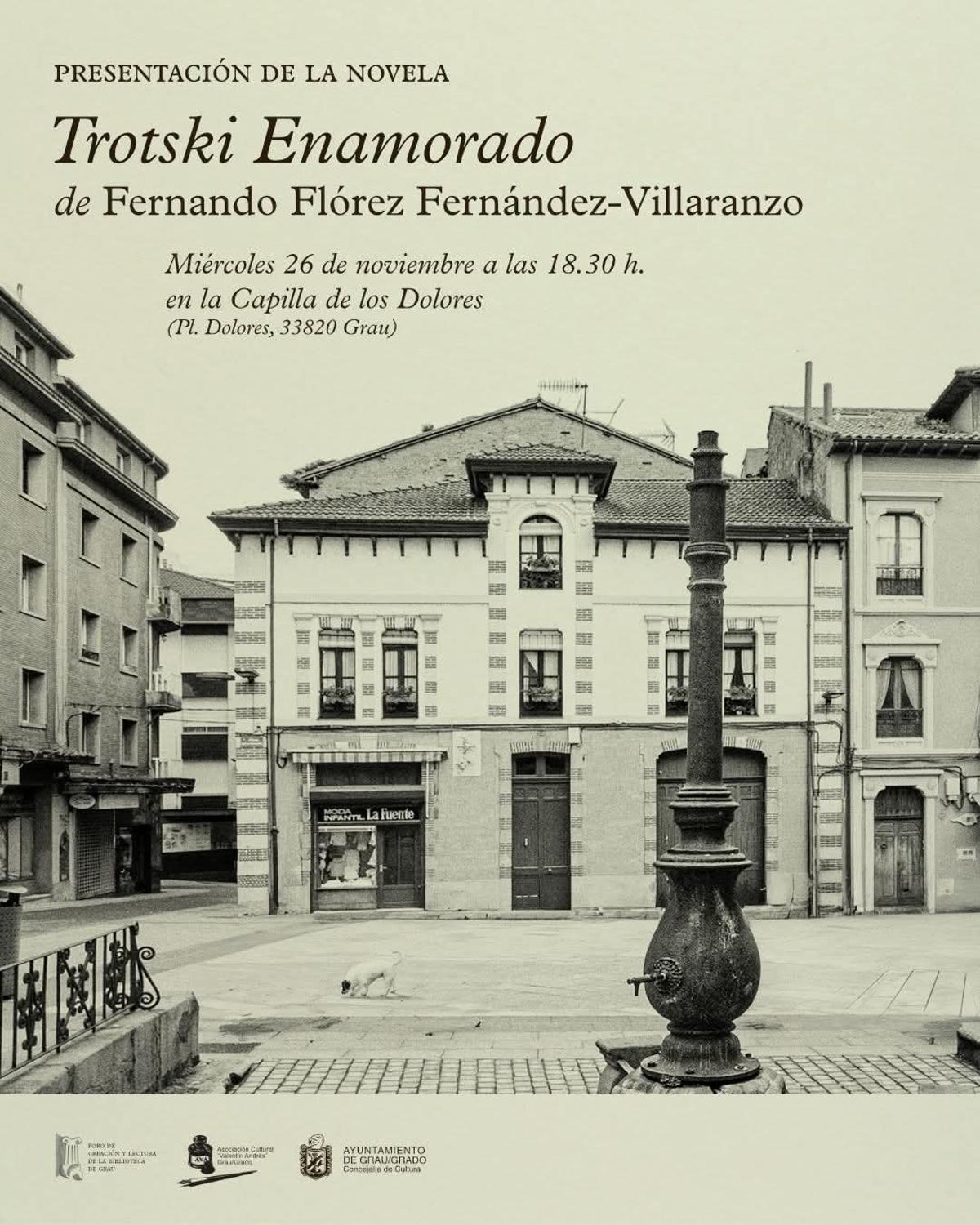 Cartel promocional de la presentación, con una fotografía obra de Eduardo Blanco.