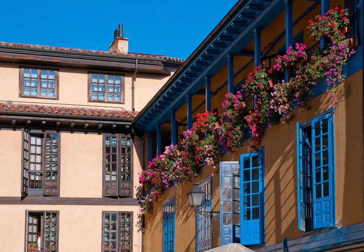 Detalle de la plaza del Fontán, en Oviedo