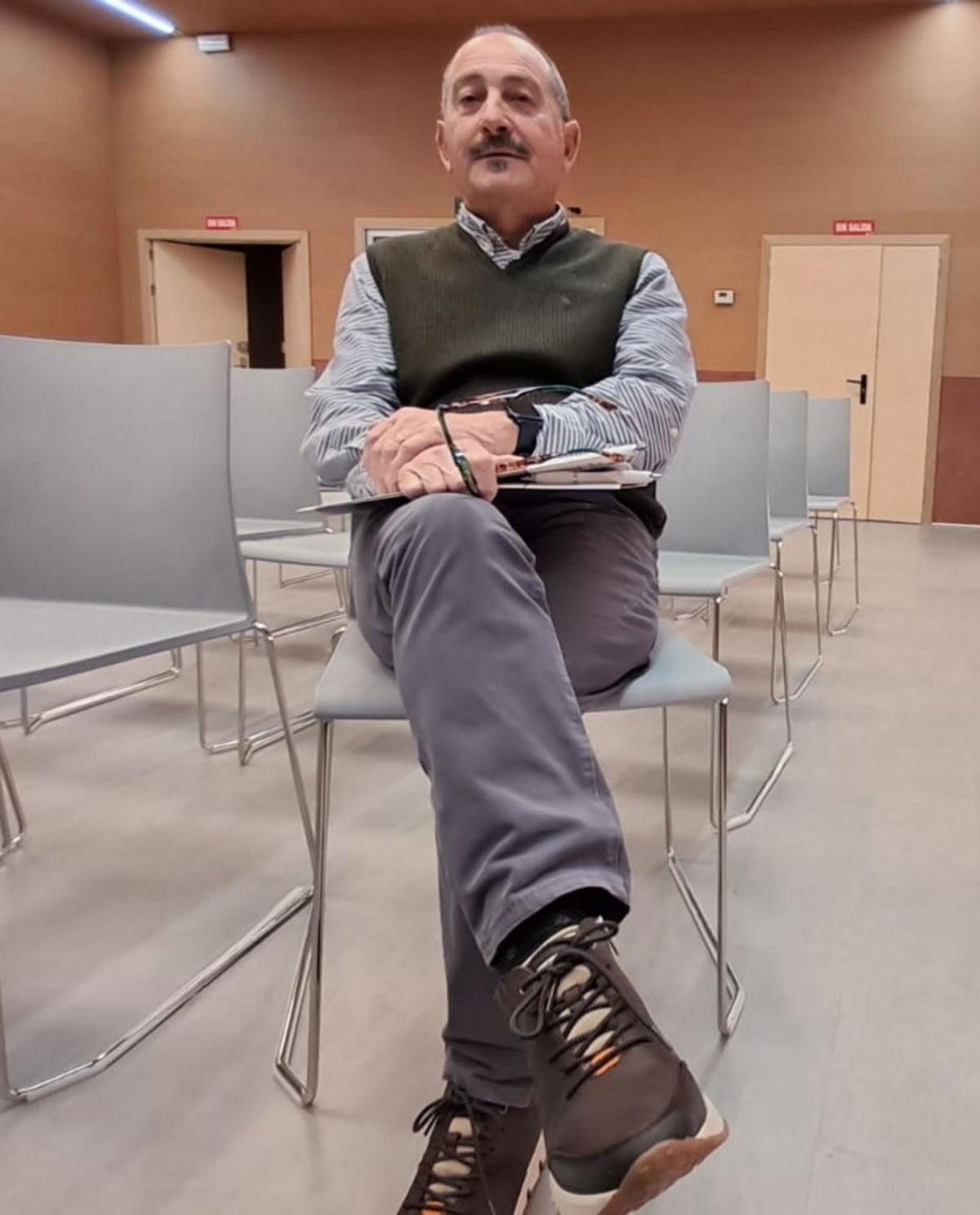 Arsenio Díaz Marentes, en la Casa de Cultura de Mieres. | D. M.