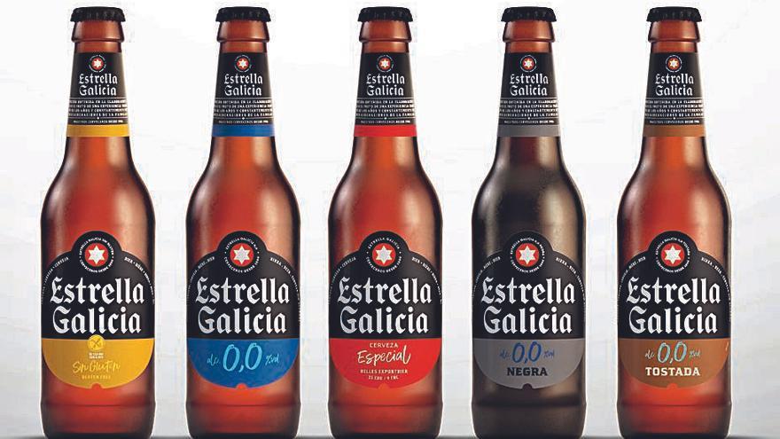 La nueva imagen de las botellas de Estrella Galicia.