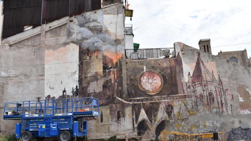 Mural de l&#039;artista Gonzalo Borondo a Manresa