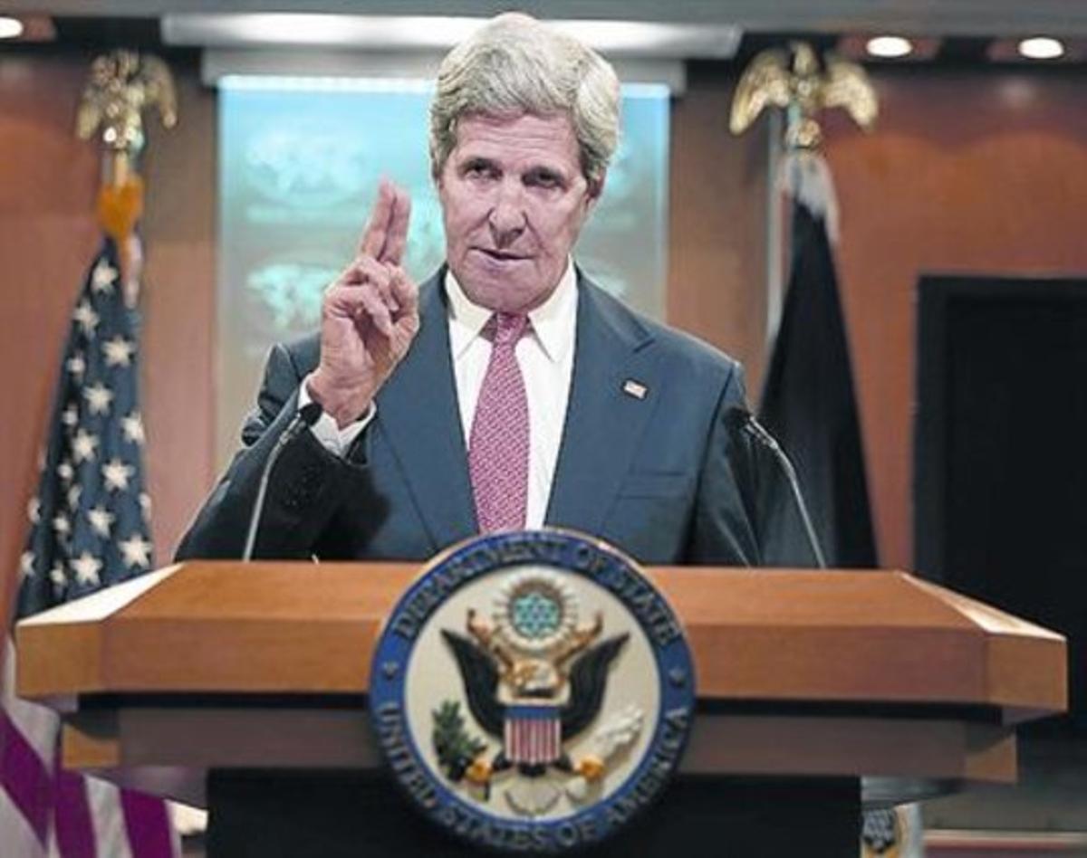 El secretari d’Estat dels EUA, John Kerry, a Washington, ahir.