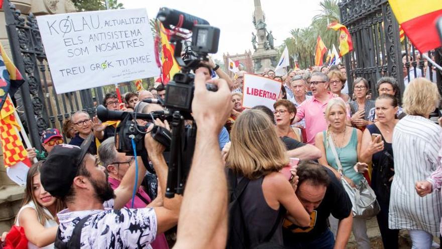 Un momento de tensión en la concentración.