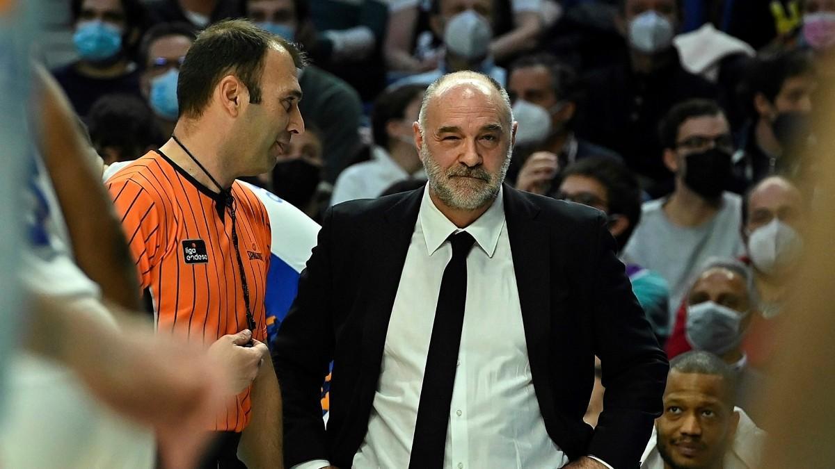 Pablo Laso, durante el partido ante el Barça