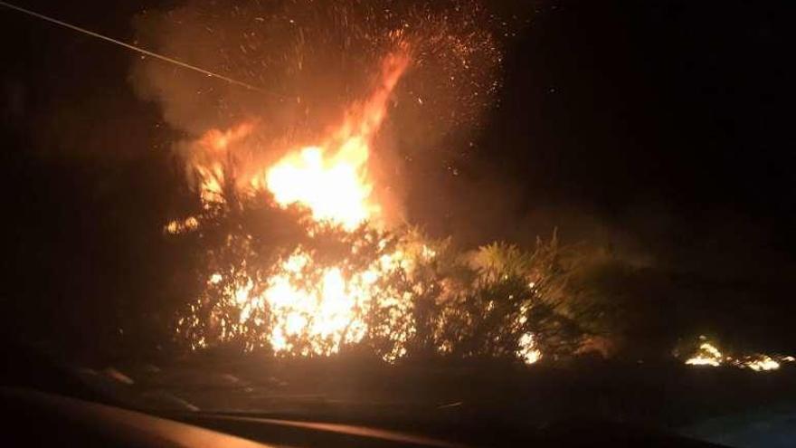 Incendio registrado en Abeleda. // FdV