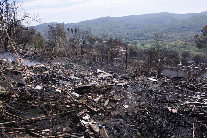 L'endemà de l'incendi a Girona