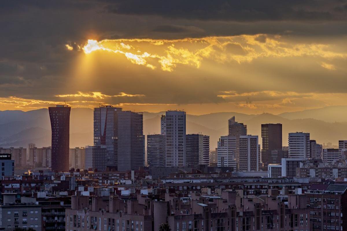Vista del 'skyline' de los edificios de la plaza Europa de L'Hospitalet.