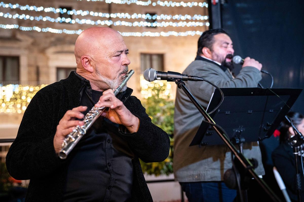 Un momento del espectáculo de ayer por la noche.