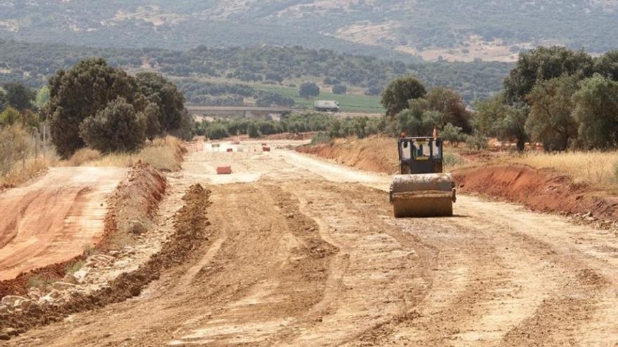 Imagen de las obras de la variante de Arriate.