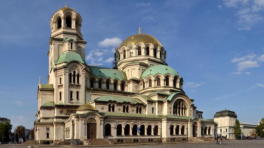 La catedral d´Alexander Nevski ocupa la immensa majoria de les postals de Sofia