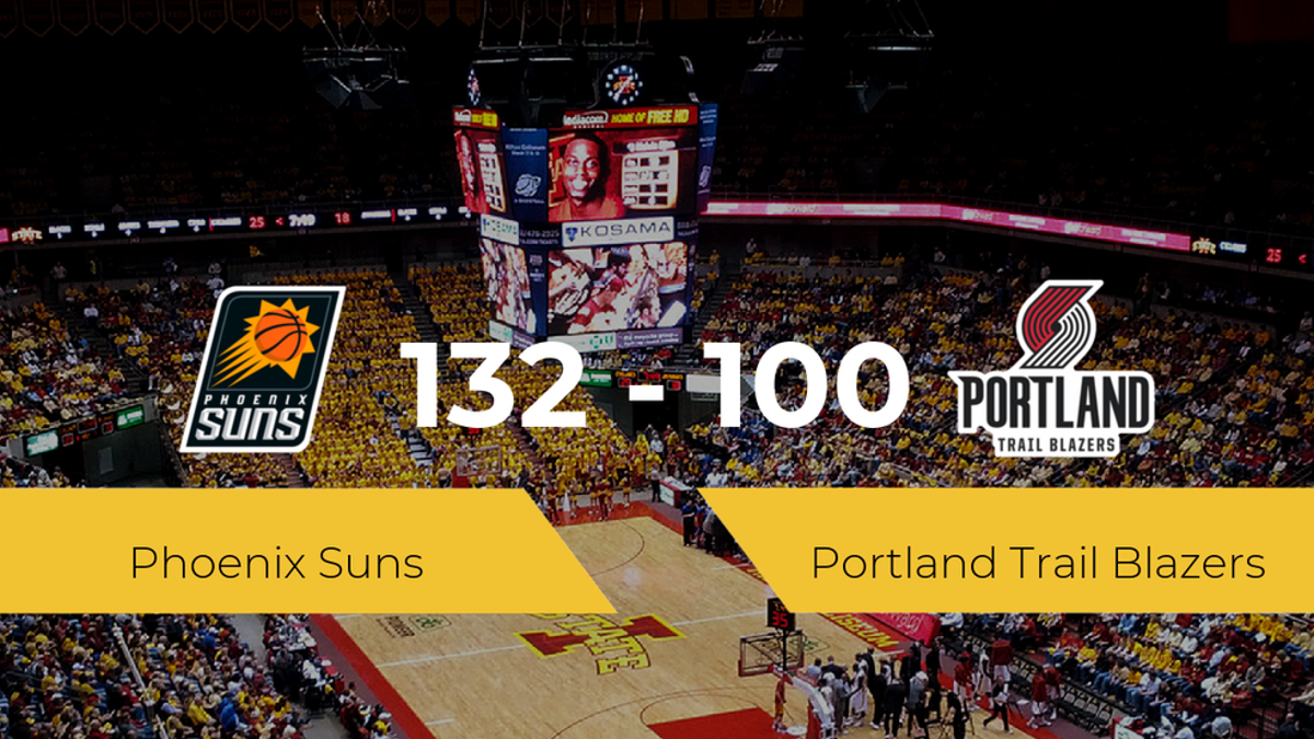 Phoenix Suns se impone por 132-100 frente a Portland Trail Blazers