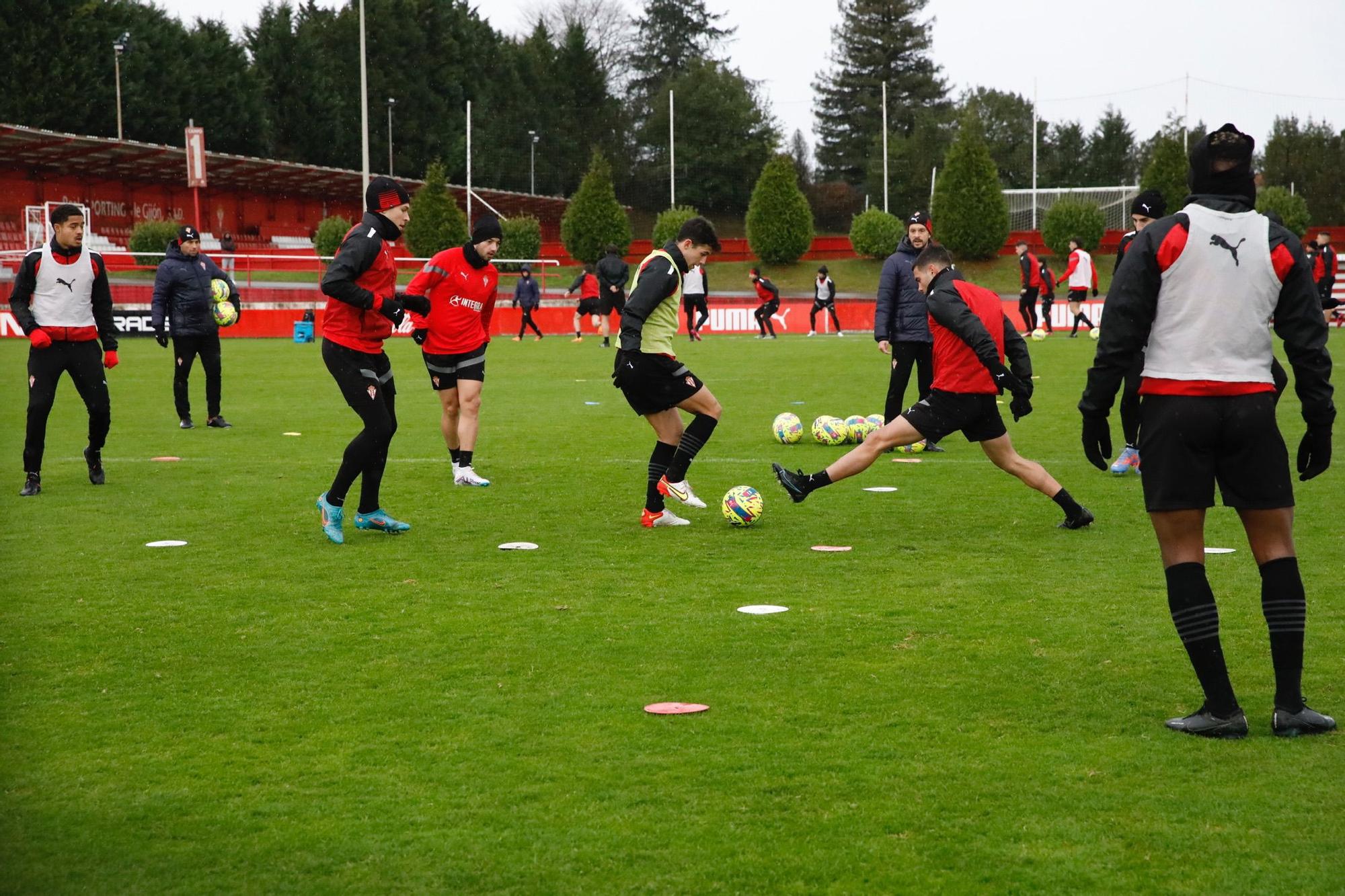 En imágenes: Entrenamiento del Sporting en Mareo