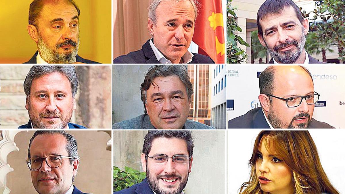 Los nueve candidatos de las 9 principales formaciones políticas en Aragón