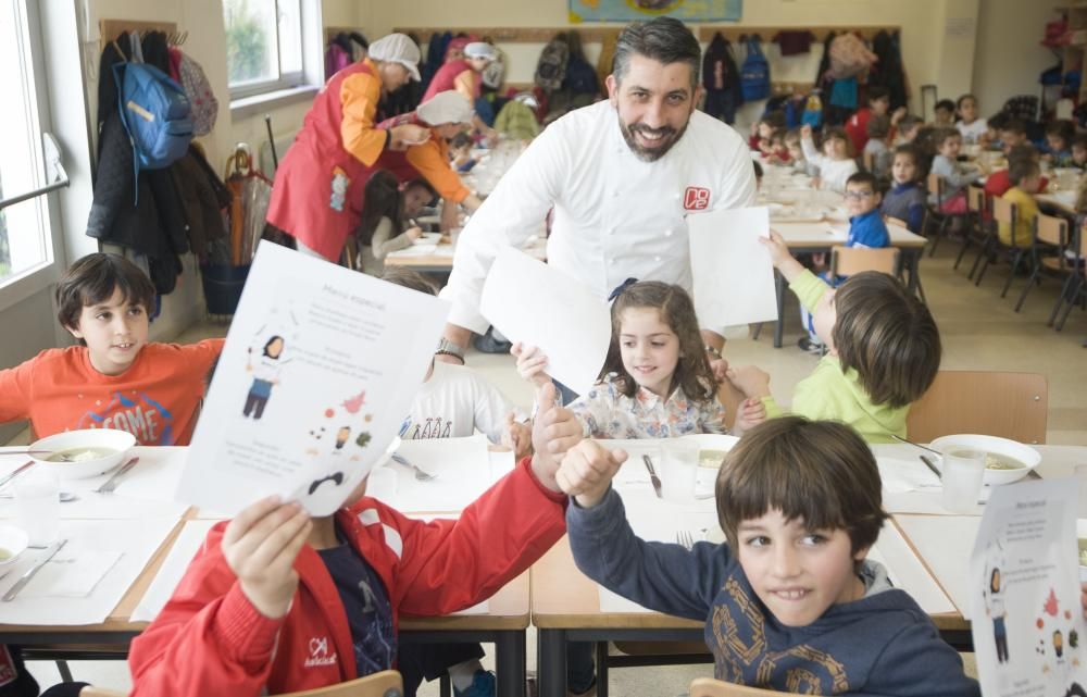 Menú estrella Michelin en el CEIP Novo Arteixo