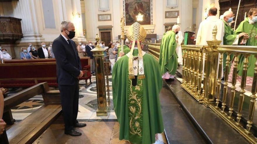 Azcón, antes de la misa por las víctimas del covid-19: &quot;Esto no ha acabado&quot;