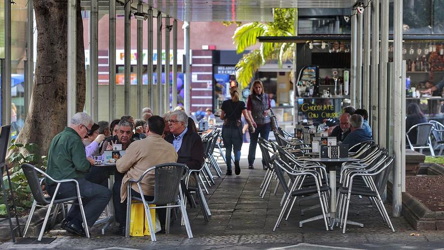 Terraza del kiosco de la plaza de Weyler, en el centro de la capital tinerfeña.