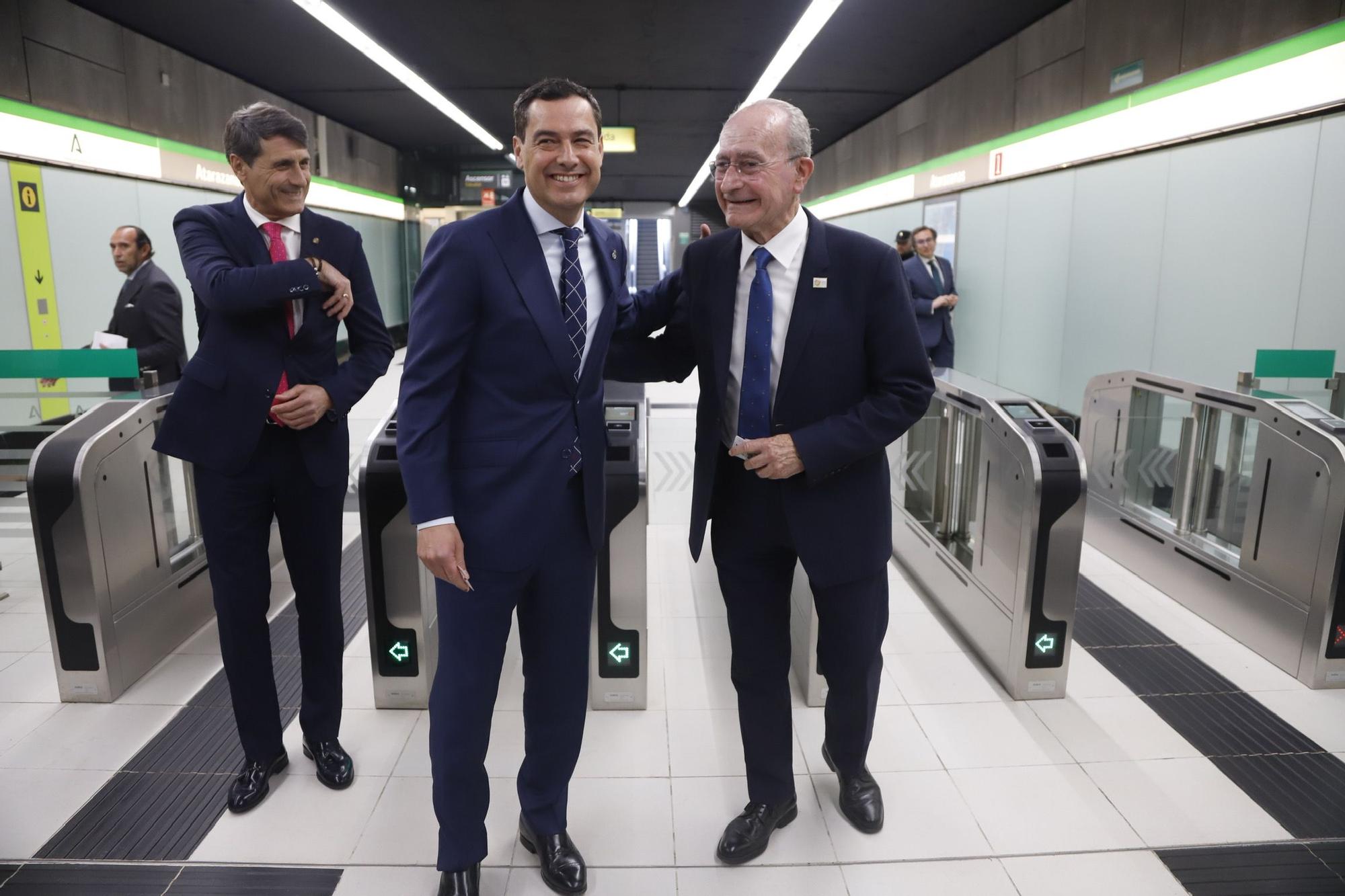 Inauguración de la ampliación del metro de Málaga hasta el Centro