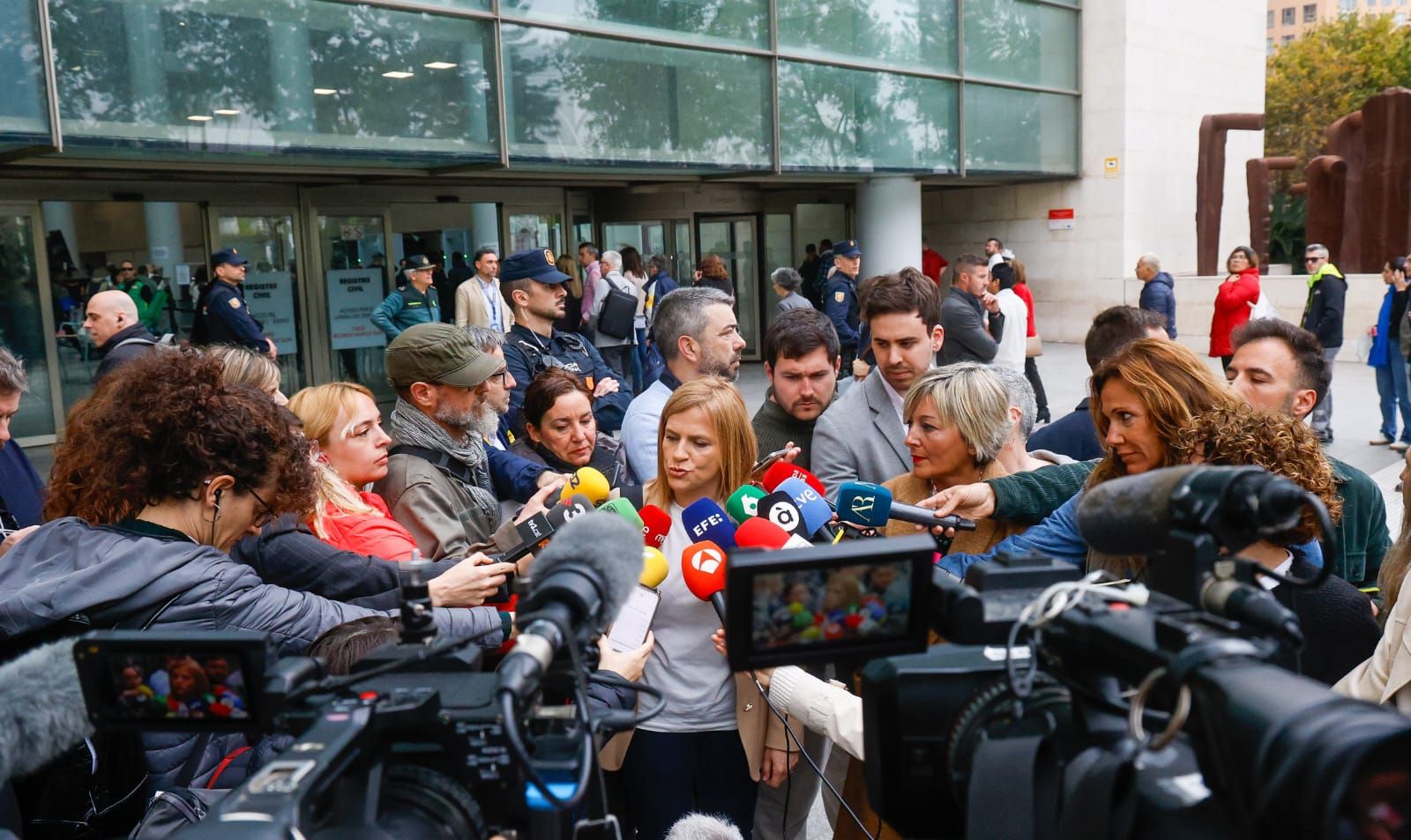 Pilar Bernabé declara en la Ciudad de la Justicia en la instrucción de la dana