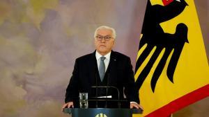 El presidente alemán, Frank-Walter Steinmeier, durante su intervención de este viernes.