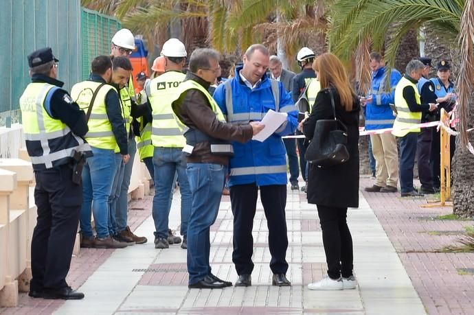 11-04-2019 LAS PALMAS DE GRAN CANARIA. Derrumbe en Paseo de Chill  | 11/04/2019 | Fotógrafo: Andrés Cruz