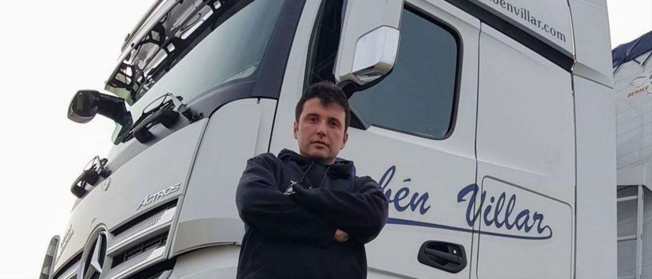 El transportista asturiano Rubén Villar.