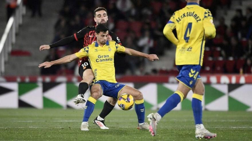 Loiodice, durante un lance del choque ante el Real Mallorca de esta temporada. |