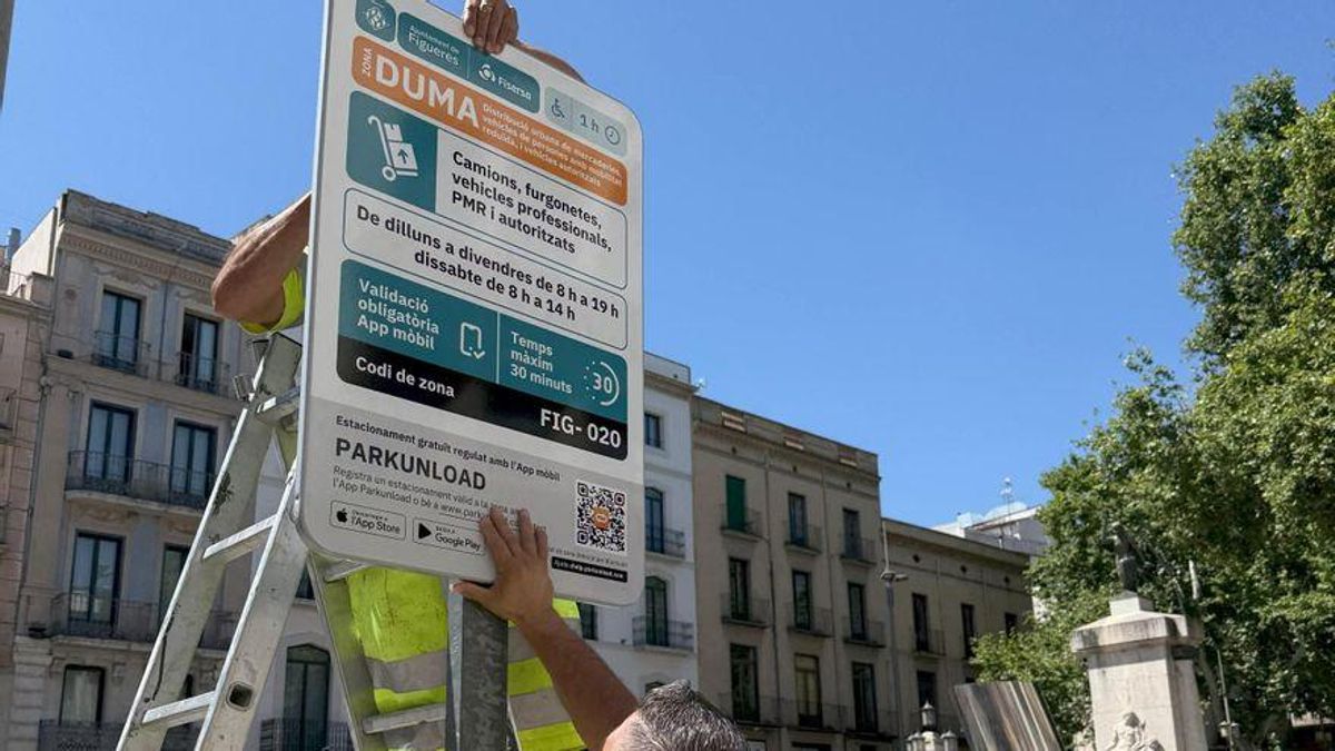 Operaris senyalitzant la zona DUMA.