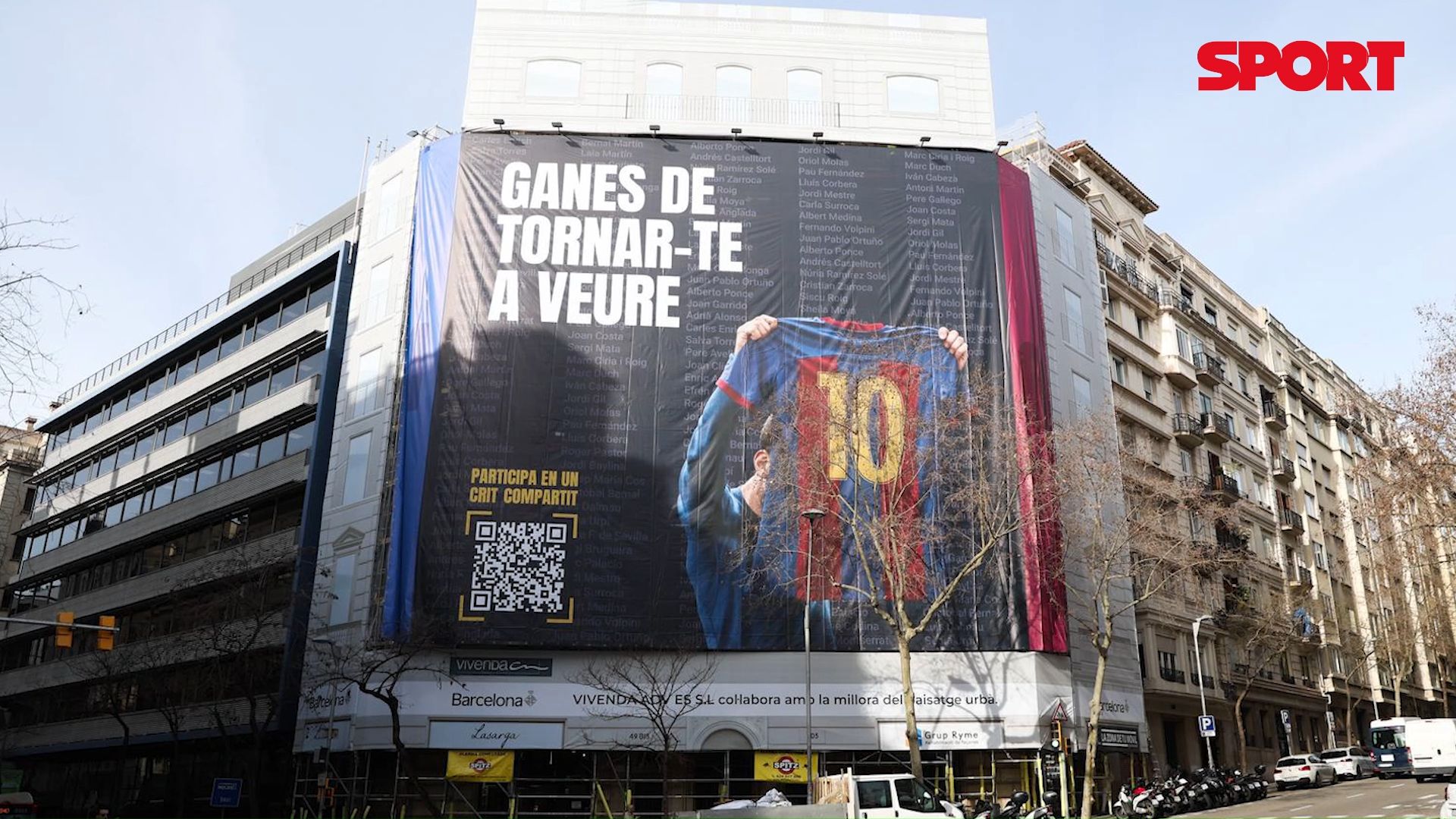 La lona de Messi no era la única prevista