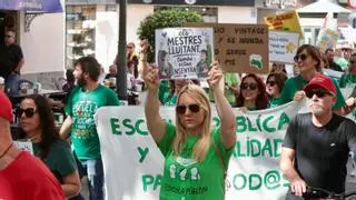 Huelga de educación: la marea verde llena las calles de San Vicente del Raspeig