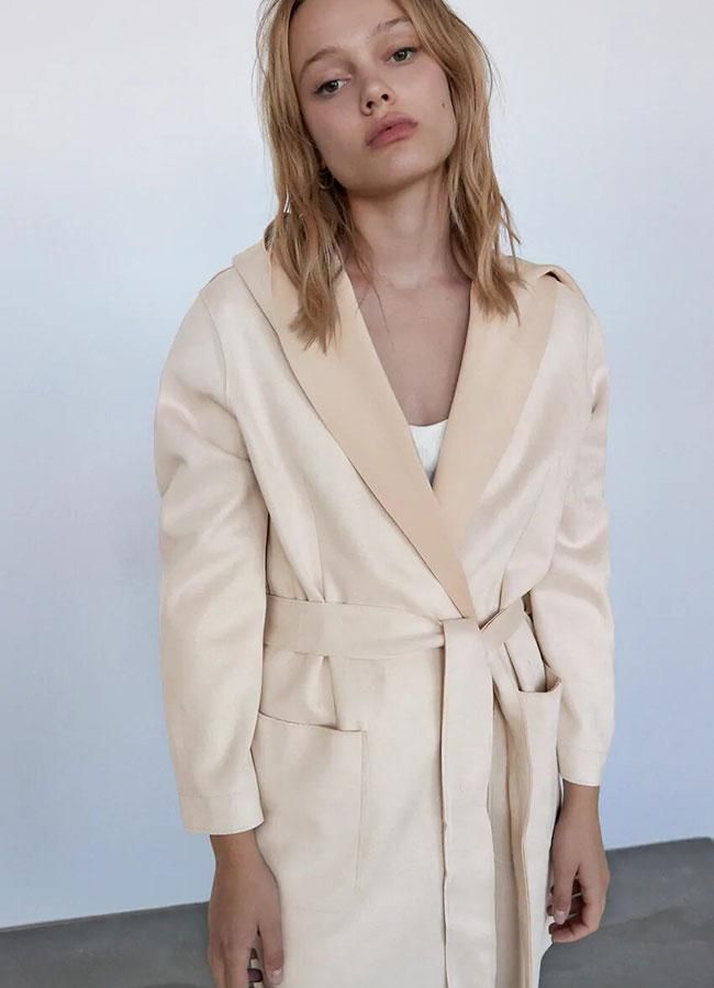 Chaqueta efecto ante