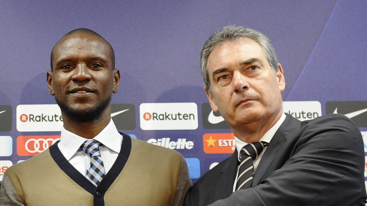 Segura y Abidal, durante el acto de presentación