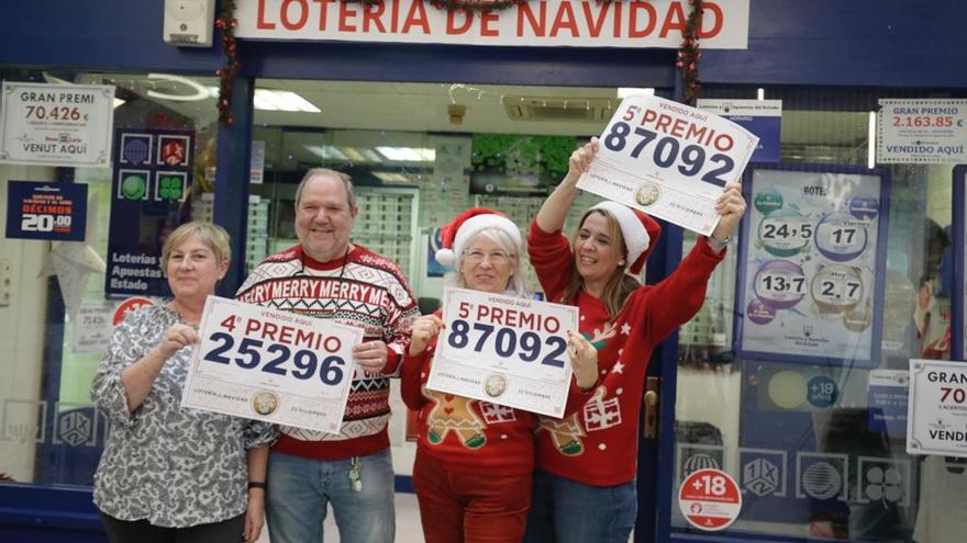 Un cuarto y un quinto premio, vendidos en Mallorca