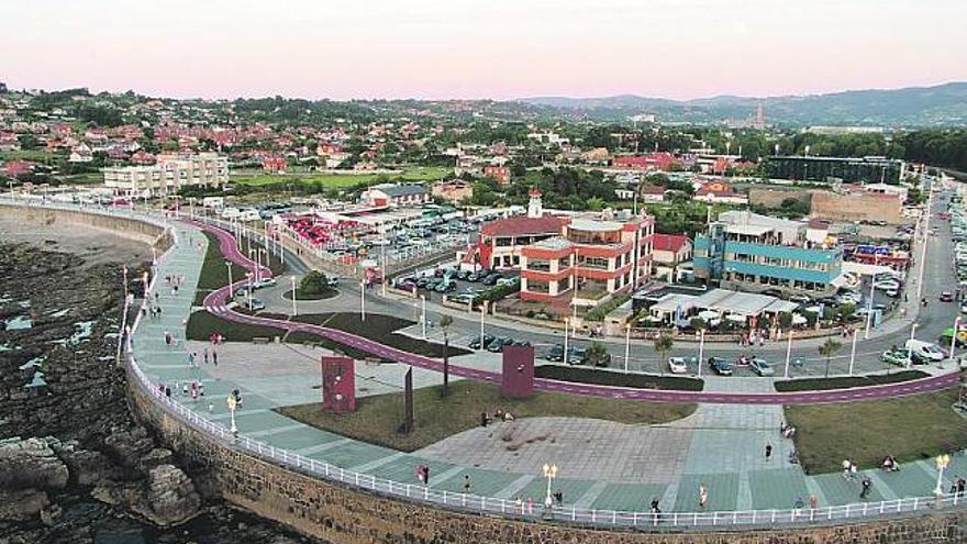 Vista aérea de la zona de la Ería del Piles afectada por el proyecto urbanístico, con el Mayán de Tierra en primer término.