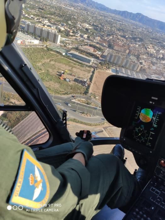 La Benemérita vigila el confinamiento por aire