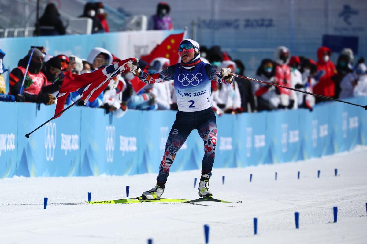 La noruega Therese Johaug, durante los Juegos Olímpicos de Pekín 2022