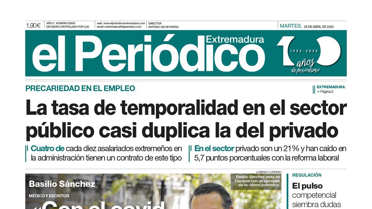 Consulta la portada correspondiente al día 25 de abril de 2023