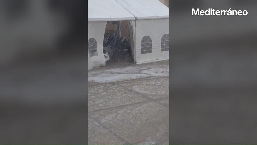 Vídeo: Castellfort supera los 78 litros bajo una tormenta torrencial con granizo