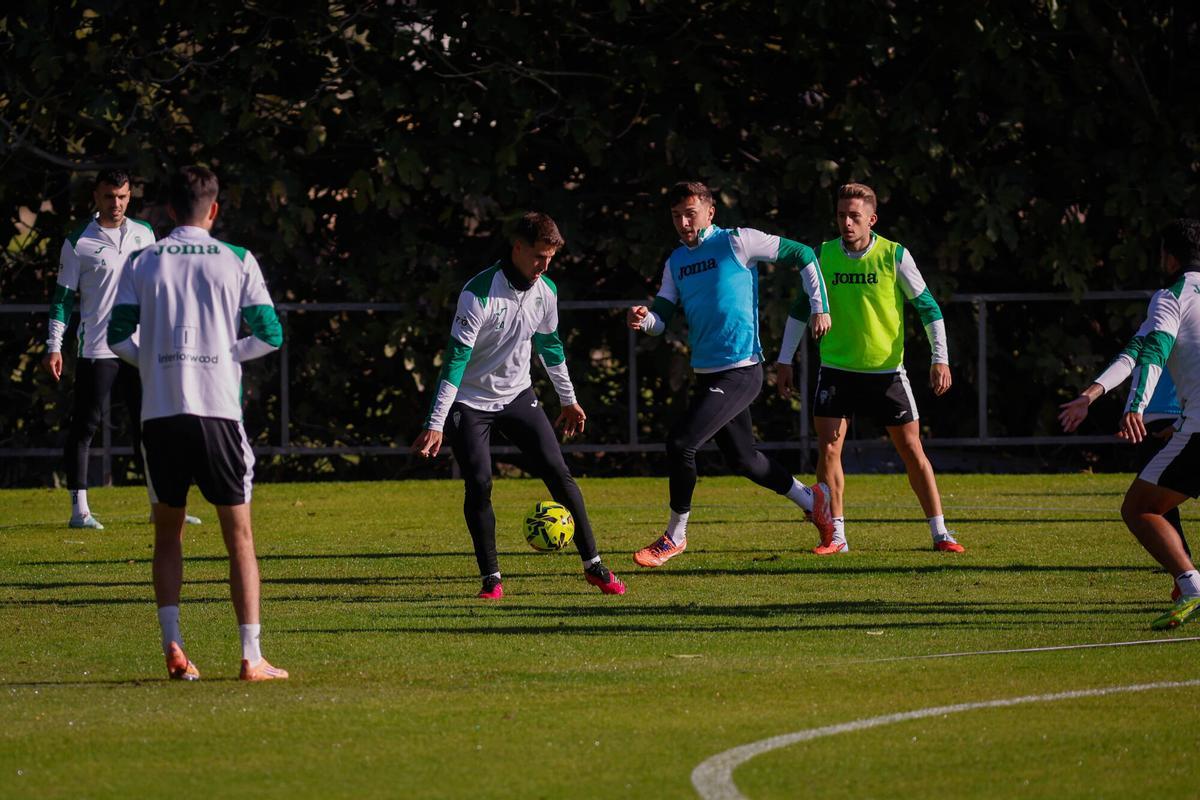 Entrenamiento del Córdoba CF en la Ciudad Deportiva.
