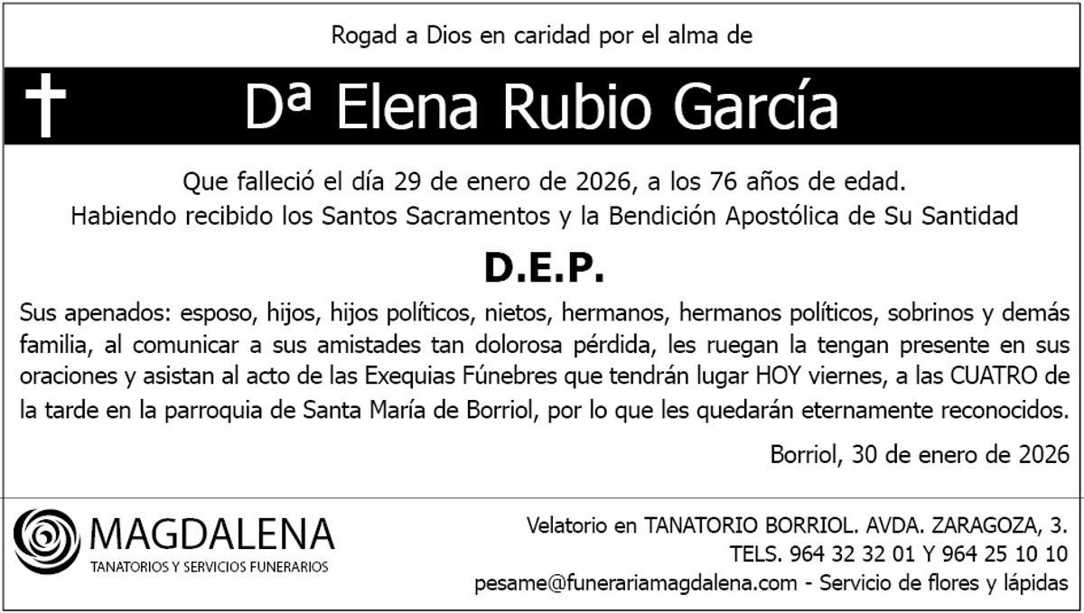 Dª Elena Rubio García