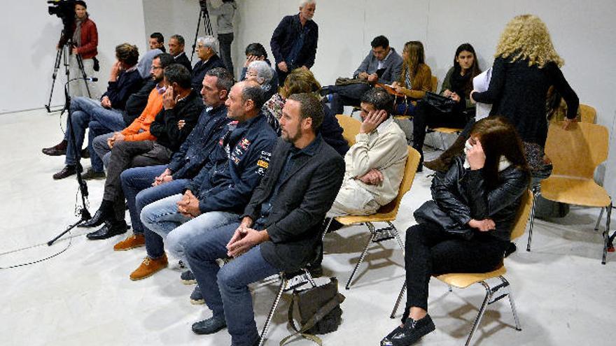 Los acusados, durante el juicio.