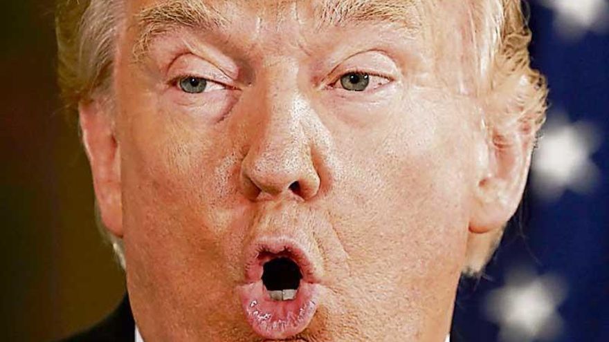 Un gesto característico del presidente estadounidense, Donald Trump. | reuters