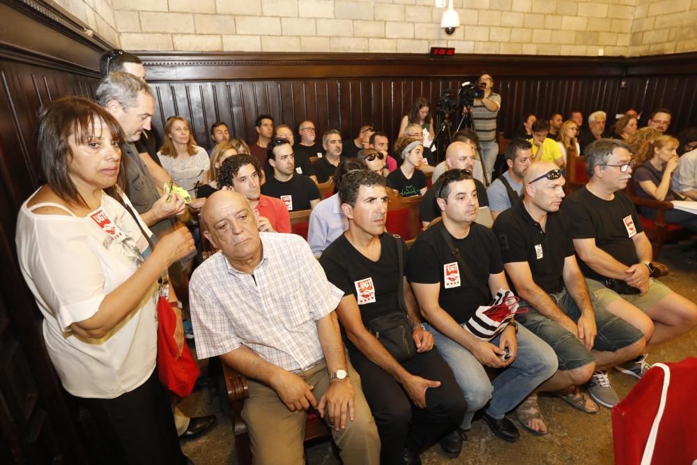 Protesta de la Policia Municipal de Girona per la falta d'efectius